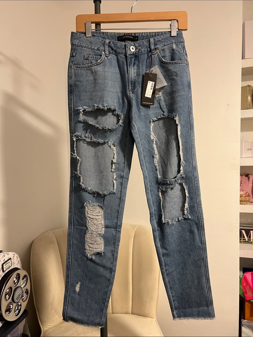 SUPERTRASH Distroyed Denim Jeans